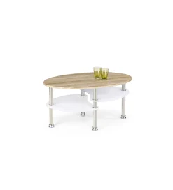 Halmar Ława MEDEA 90 cm w kolorze dąb sonoma z dodatkiem koloru białego
