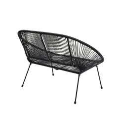 KARE Ławka ACAPULCO 121 cm mono czarna