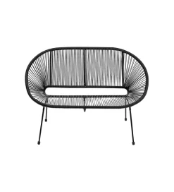 KARE Ławka ACAPULCO 121 cm mono czarna