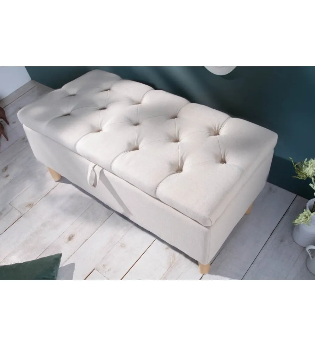 Invicta Interior Ławka ARIETT 100 Cm beżowa