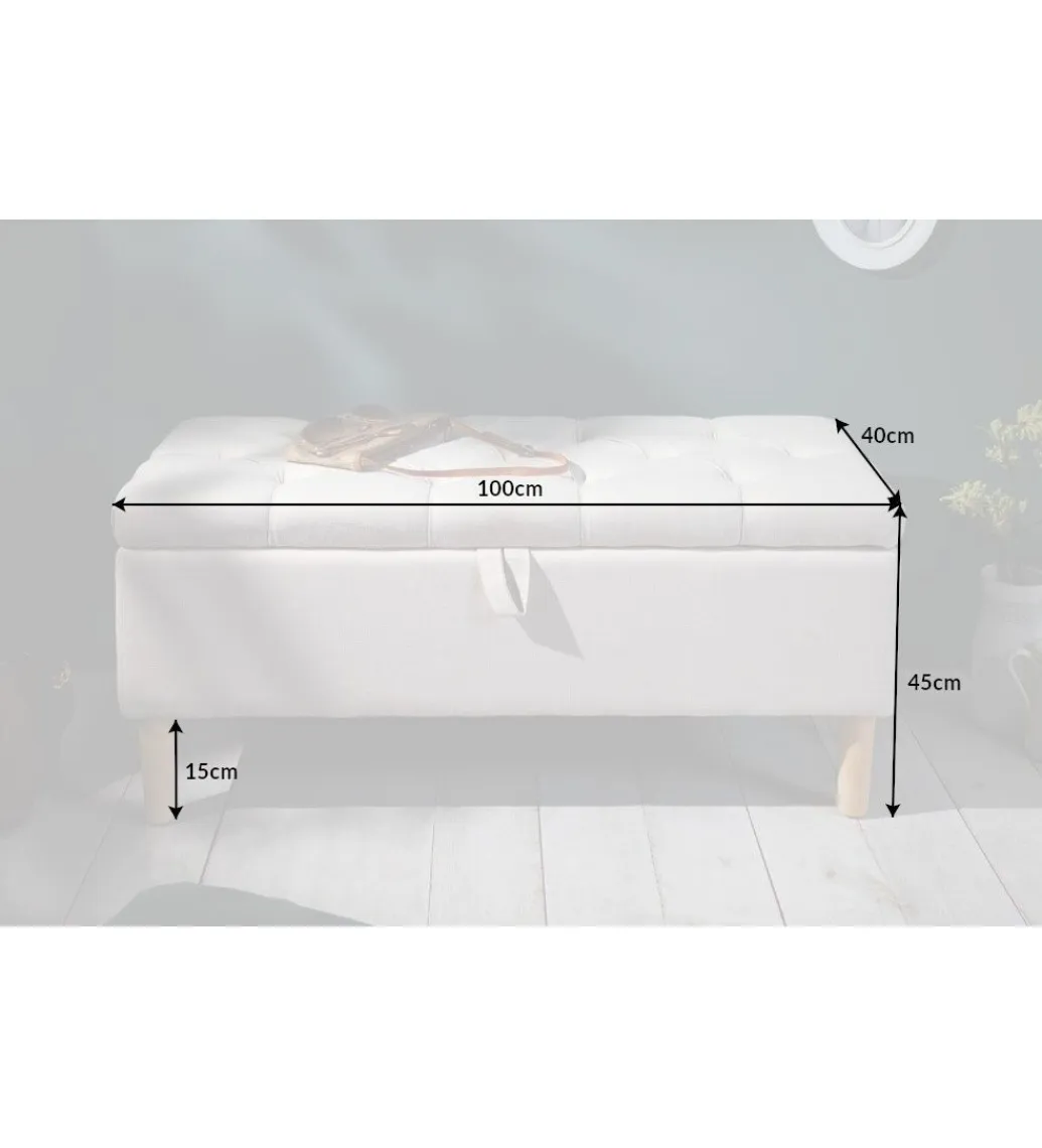 Invicta Interior Ławka ARIETT 100 Cm beżowa