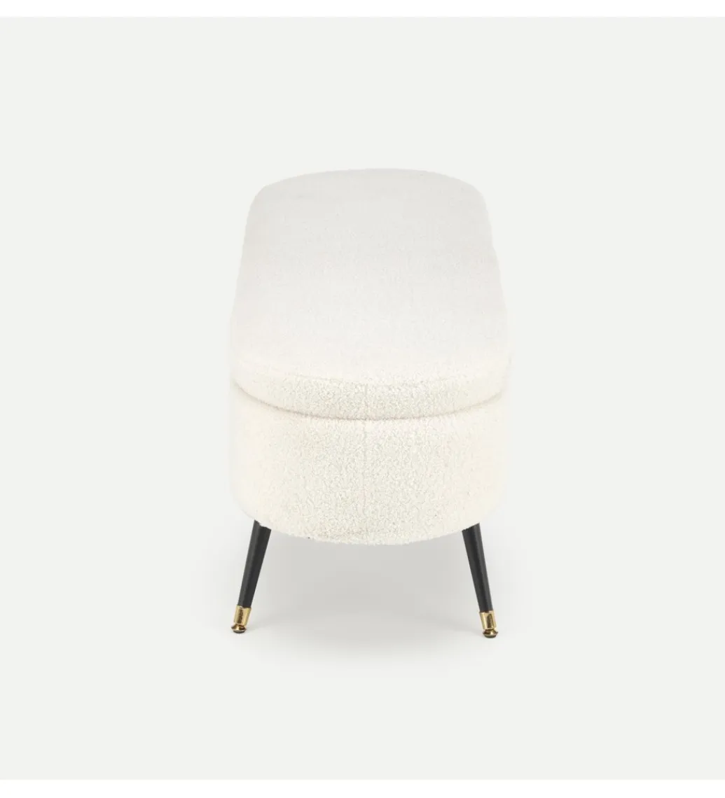 Halmar Ławka AVEIRO 120 cm z pojemnikiem Bouclé kremowa