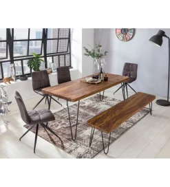 WOHNLING, GERMANY Ławka BAGLI 160 cm drewno sheesham