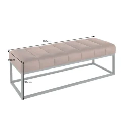 Invicta Interior Ławka Baltic 110 cm Bouclé szampański beż