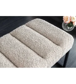 Invicta Interior Ławka Baltic 110 cm Bouclé szampański beż