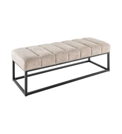 Invicta Interior Ławka Baltic 110 cm Bouclé szampański beż
