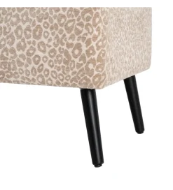 Zona-Design Ławka BAUL 100 cm beżowo kremowa panterka