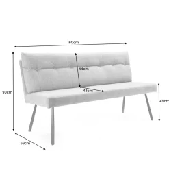 Invicta Interior Ławka BIG GEORGE 160 cm szary
