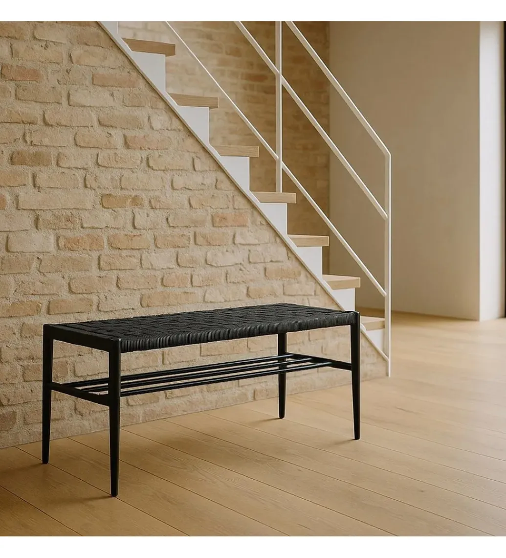 Zona-Design Ławka BONKEMO 100 cm czarna