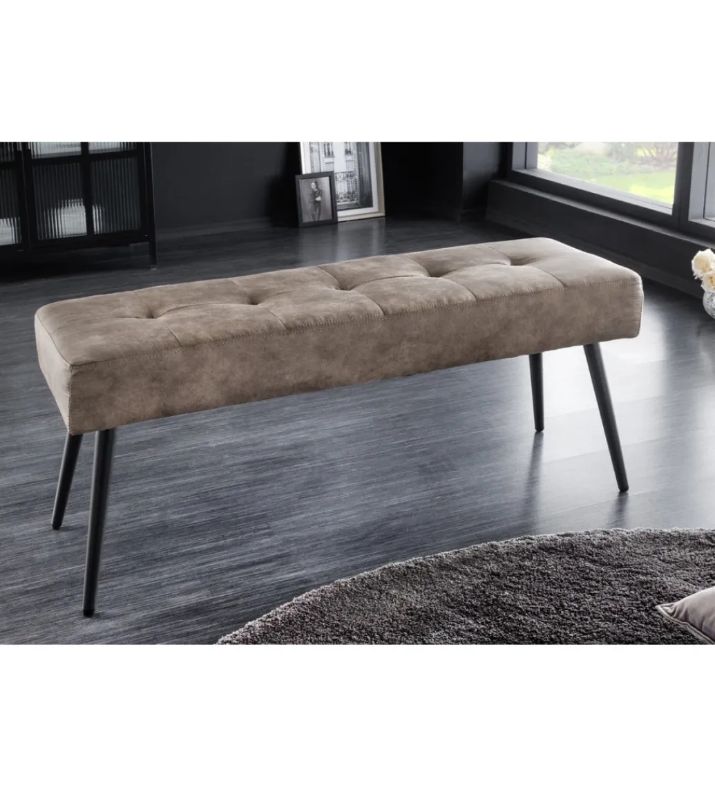 Invicta Interior - przedsprzedaż Ławka BOUTIQUE 100 cm kolor taupe