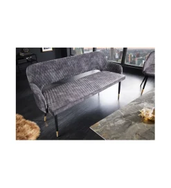 Invicta Interior Ławka ETIENNE Paris 162 cm ciemnoszara