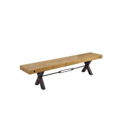 Invicta Interior Ławka FACTORY Thor 200 cm drewno sosna brąz