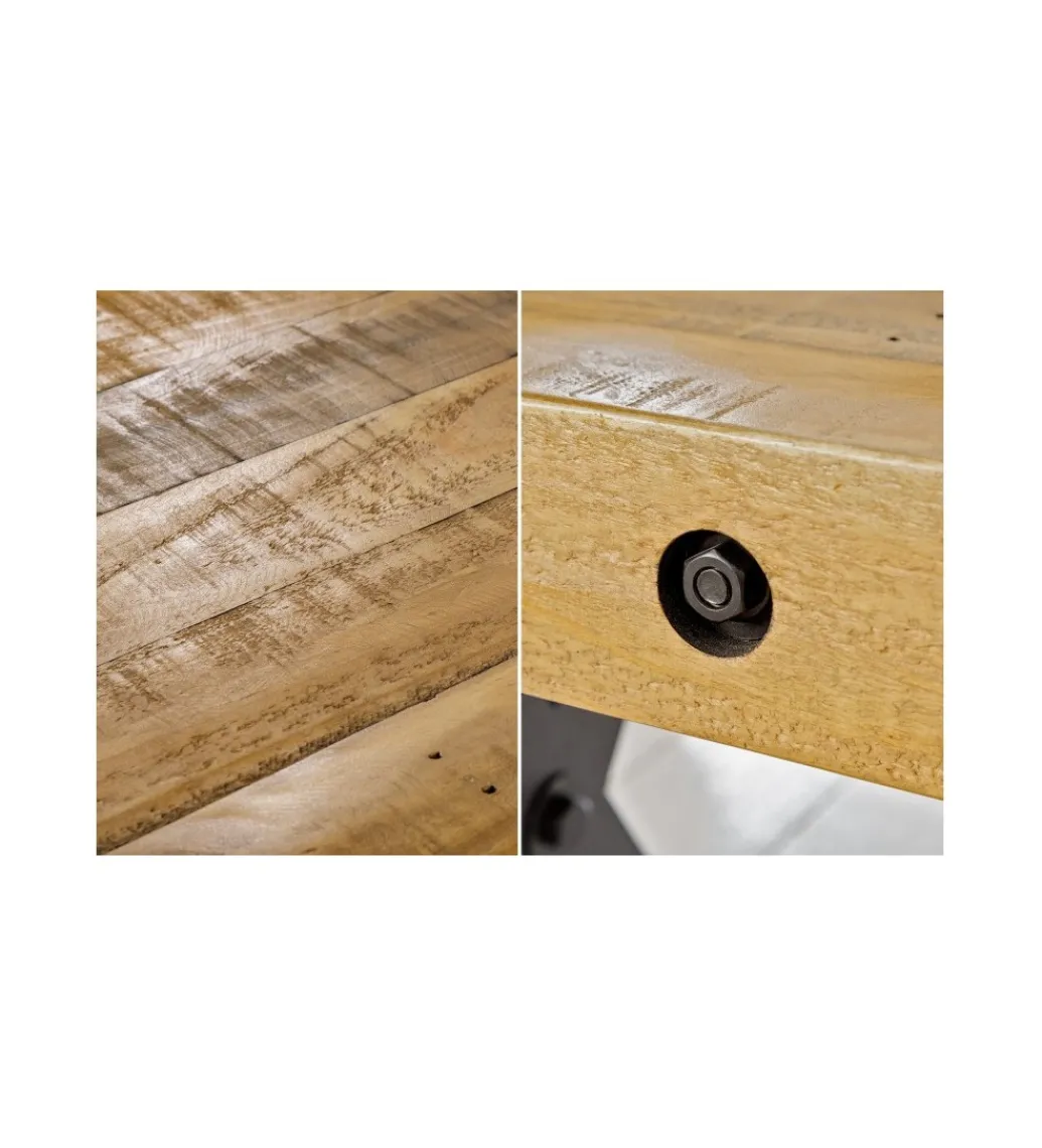 Invicta Interior Ławka FACTORY Thor 200 cm drewno sosna brąz