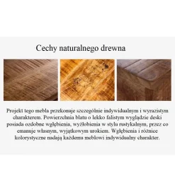 Invicta Interior Ławka FINES Finca 165 Cm drewno sosna brąz