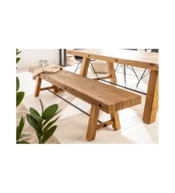 Invicta Interior Ławka FINES Finca 165 Cm drewno sosna brąz