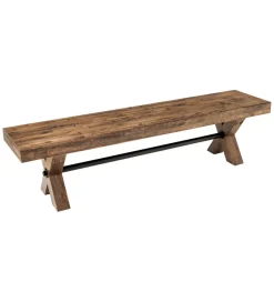 Invicta Interior Ławka GOLIATH 180 cm drewno sosny naturalny czarny