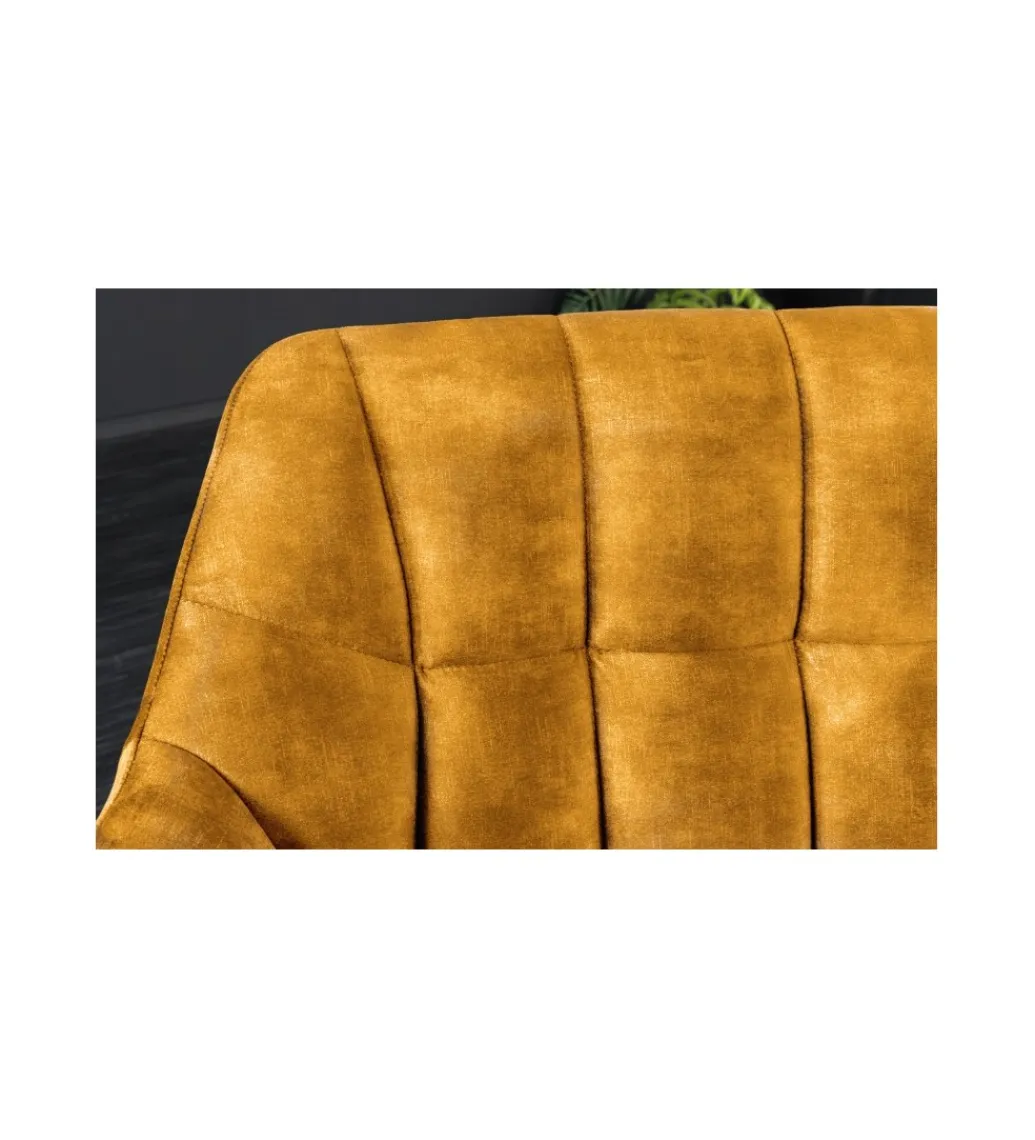 Invicta Interior Ławka LUISA 165 cm ciemna musztarda