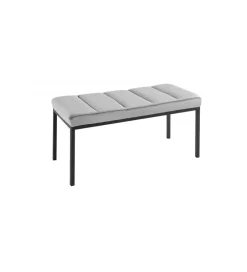Invicta Interior Ławka OLIWIA II 80 cm jasnoszara