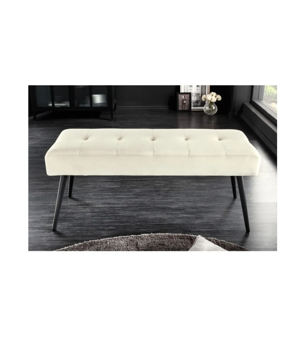 Invicta Interior Ławka OLIWIA III 100 cm kremowa