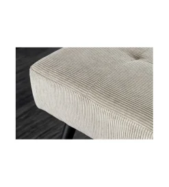 Invicta Interior Ławka OLIWIA III 100 cm szturks jasnoszara
