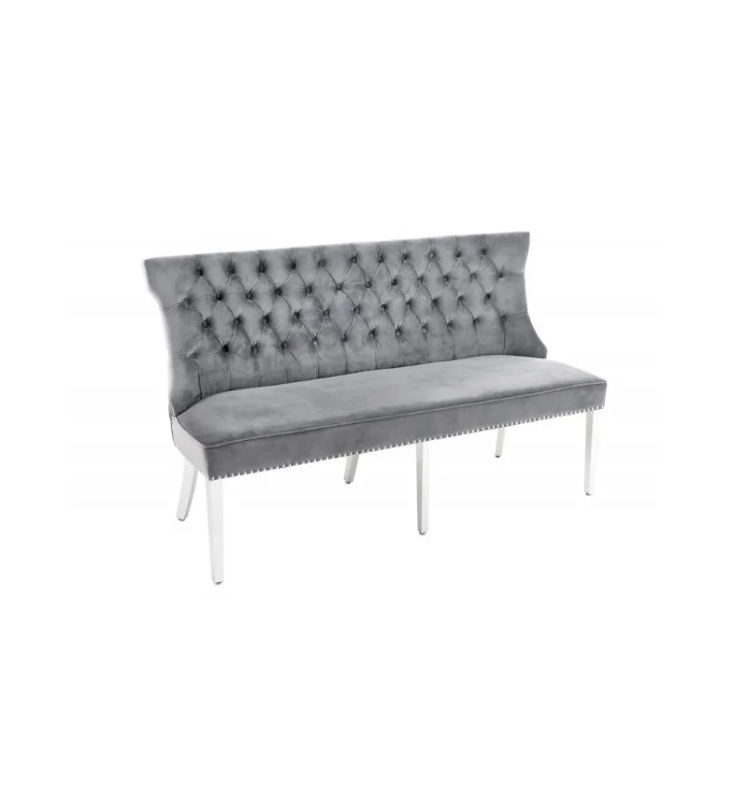 Invicta Interior Ławka OXANA Modern Barock 164 cm Szara