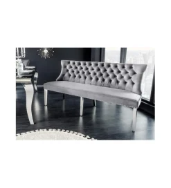 Invicta Interior Ławka OXANA Modern Barock 164 cm Szara