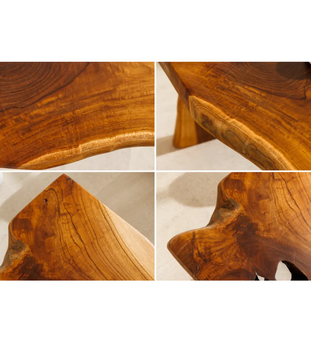 Invicta Interior - przedsprzedaż Ławka ROOT 100 cm drewno teak naturalny brąz