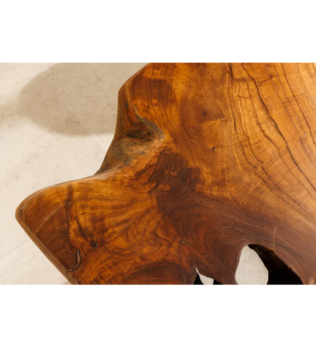 Invicta Interior - przedsprzedaż Ławka ROOT 100 cm drewno teak naturalny brąz