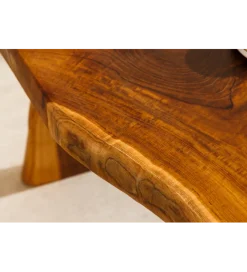 Invicta Interior - przedsprzedaż Ławka ROOT 100 cm drewno teak naturalny brąz