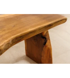 Invicta Interior - przedsprzedaż Ławka ROOT 100 cm drewno teak naturalny brąz