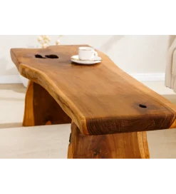 Invicta Interior - przedsprzedaż Ławka ROOT 100 cm drewno teak naturalny brąz