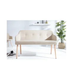 Invicta Interior Ławka Scandinavia beżowa 116 cm