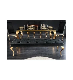 Invicta Interior Ławka TRENTINO Modern Barock 172 cm czarna