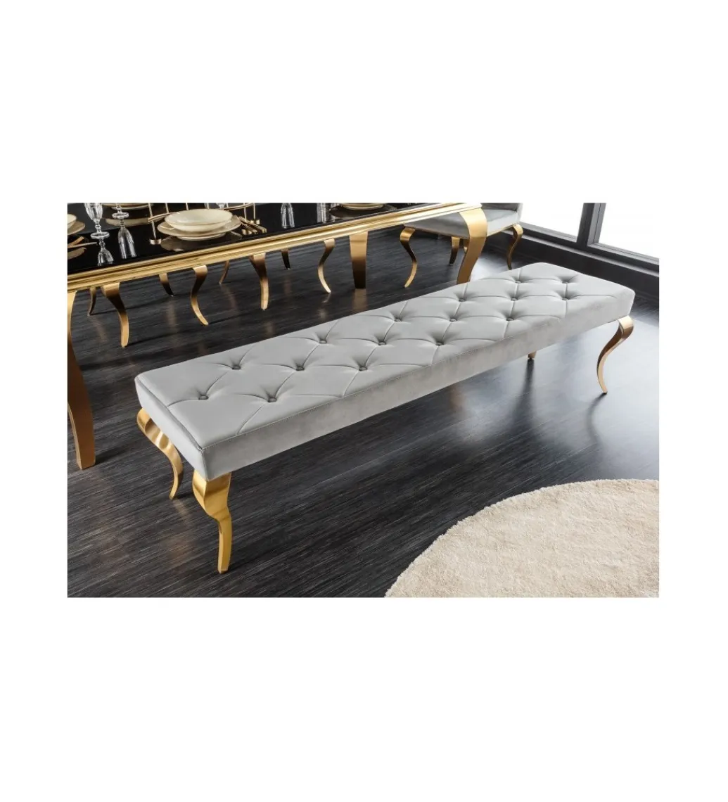 Invicta Interior Ławka TRENTINO Modern Barock 172 cm szara