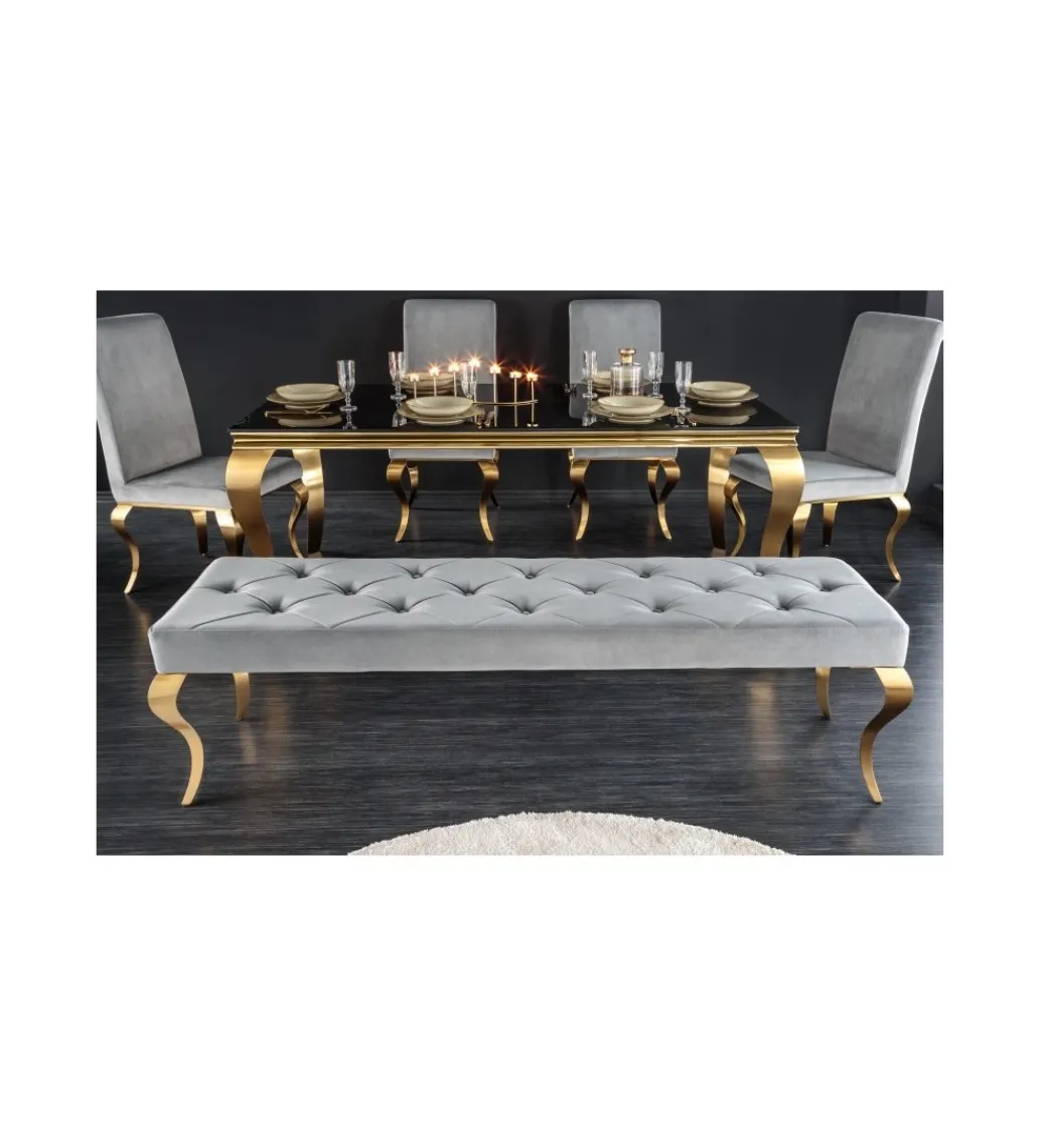 Invicta Interior Ławka TRENTINO Modern Barock 172 cm szara
