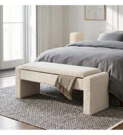 Zona-Design Ławka WESTEMA 117 cm kremowa