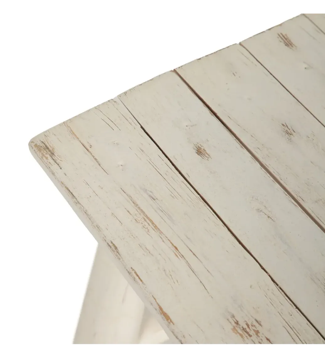 Zona-Design Ławka WORN 120 cm drewno teak bielona