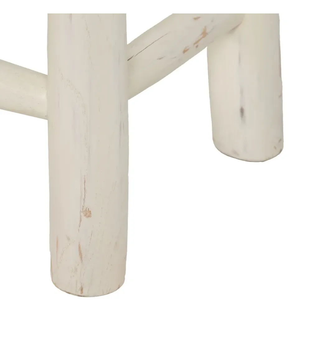 Zona-Design Ławka WORN 120 cm drewno teak bielona