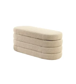 Invicta Interior Ławka z schowkiem VOQUE 115 cm bouclé taupe