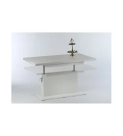 MCA Ławo stół rozkładany MONACO 120 cm -160 cm biały