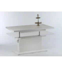 MCA Ławo stół rozkładany MONACO 120 cm -160 cm biały
