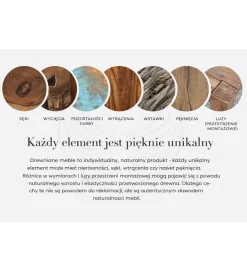 Invicta Interior Barek LOFT 145 cm czarny naturalny