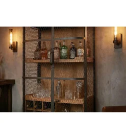 Invicta Interior Barek LOFT 145 cm czarny naturalny