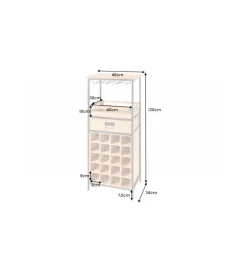 Invicta Interior Barek na wino TULUZA 48 cm drewno sosna
