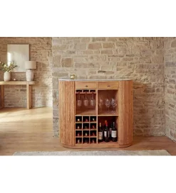 Invicta Interior Barek wyspa TRES CHIC 120 cm drewno mango blat marmur