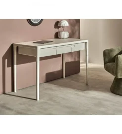 Imeri Biurko ARES 120 cm drewno mango biel