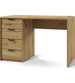 ELTAP Biurko BAROLD 120 - 140 cm dąb artsan
