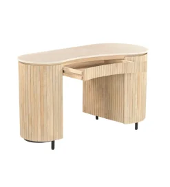 LF-Design Biurko BRIX DEXTER 136 cm drewno mango kamień bottecino