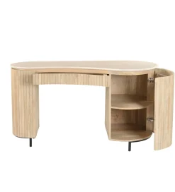 LF-Design Biurko BRIX DEXTER 136 cm drewno mango kamień bottecino