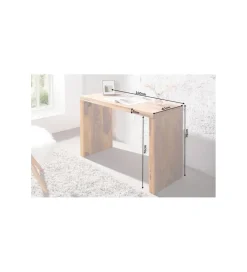 Invicta Interior Biurko FINICE Makassar 100 cm drewno Sheesham
